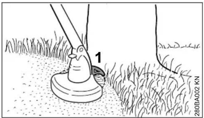STIHL FSE 31 - Travail avec la pièce d'écartement (seulement FSE 41) - 1