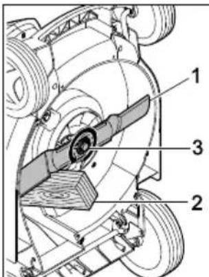 STIHL RMA 443 VC - Terän irrottaminen - 1