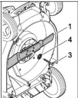 Technical diagram of a mechanical assembly with numbered components labeled 1, 3, and 4