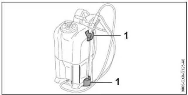 STIHL SGA 85 - Rangement du pulvérisateur - 1
