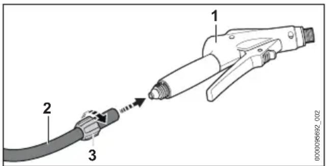 STIHL SGA 85 - Attaching the spray gun - 1