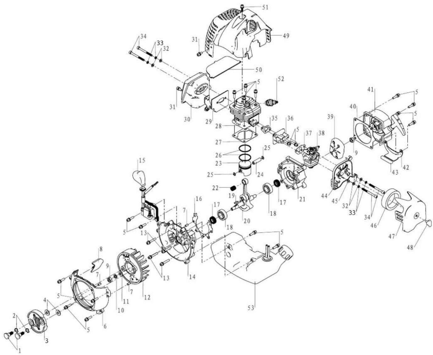 SCHEPPACH BCH3300 - Ersatzteilzeichnung / Spare parts drawing / Pièces détachées dessin - 1