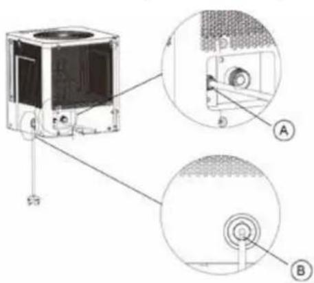 QLIMA D 720 WiFi - Vidange de la pompe (sur certains modèles) - 2