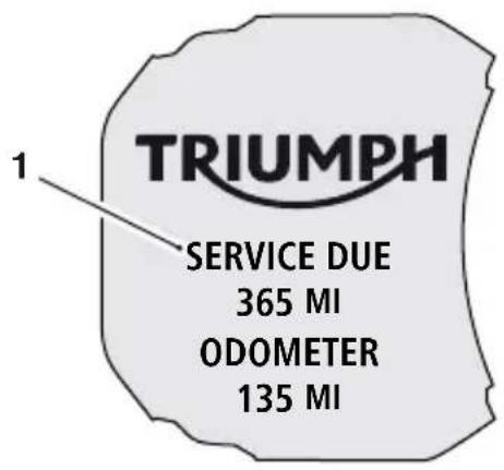 TRIUMPH Tiger 1200 XRx (2018) - Indicateur d'entretien - 1