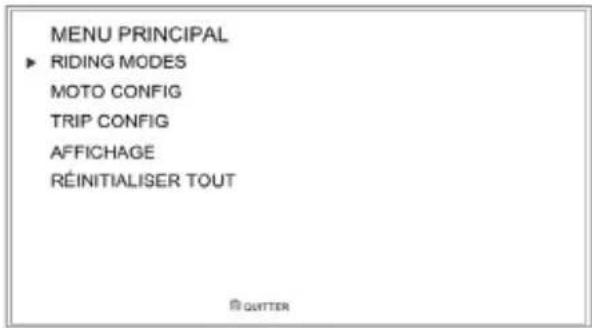 TRIUMPH Tiger 1200 XRx (2018) - Menu principal - 1