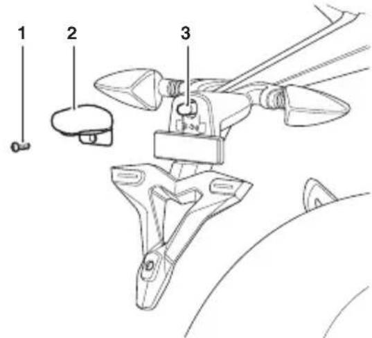 TRIUMPH Daytona Moto2 765 (2021) - Éclairage de plaque d'immatriculation - 1