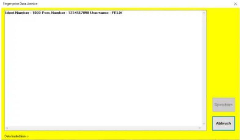 Dürkopp Adler 550D800 - Ouvrir la base de données des empreintes digitales - 2