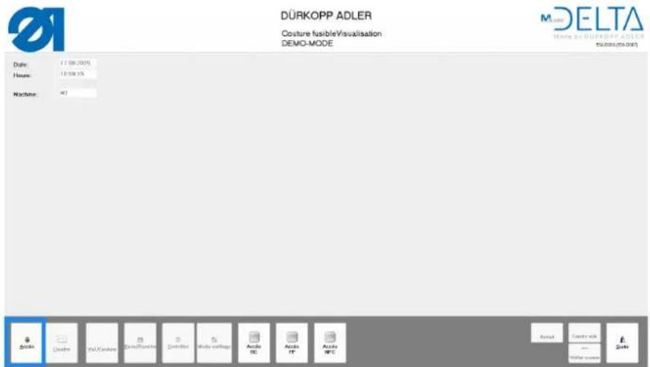 Dürkopp Adler 550D800 - Se connecter avec un mot de passe - 1