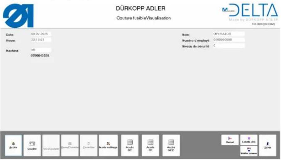Dürkopp Adler 550D800 - Écran principal - 1