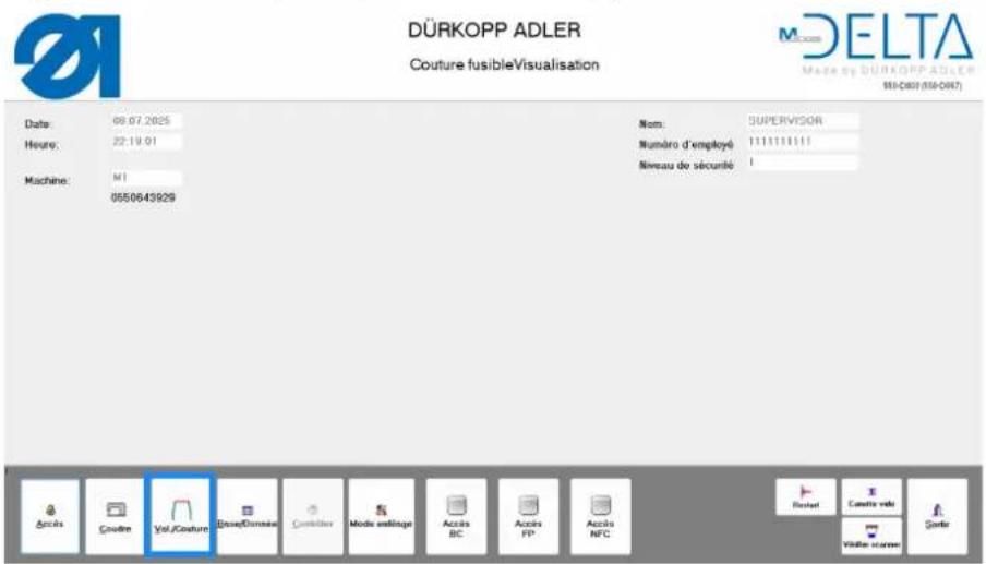 Dürkopp Adler 550D800 - Ouvrir l'affichage Programmes de couture - 1