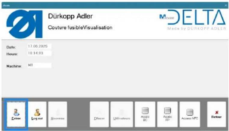 Dürkopp Adler 550D800 - Se connecter avec un mot de passe - 3