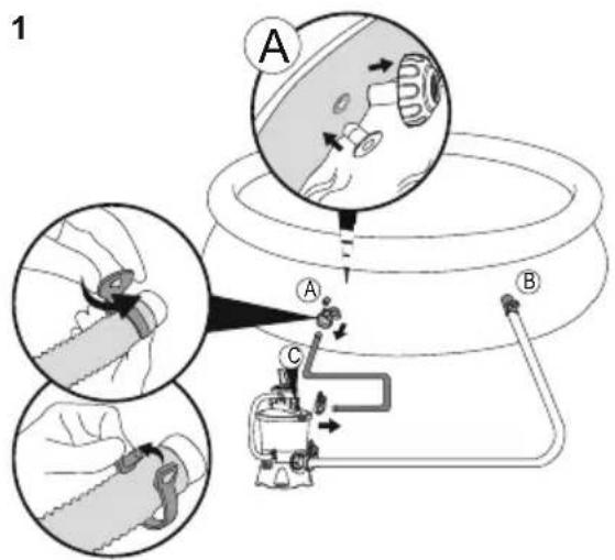 BESTWAY Power Steel 56671 - ANSLUT TILL POOLEN - 3