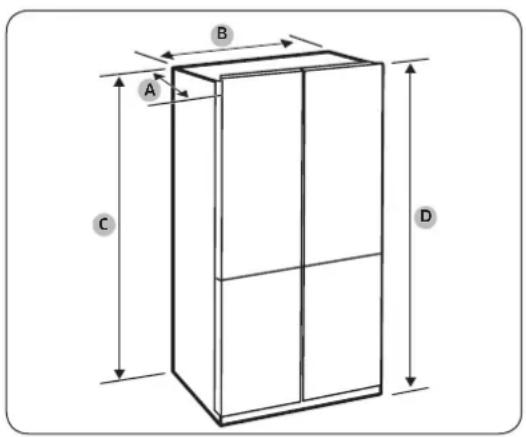 SAMSUNG RF65A977FSG - Abstand - 1