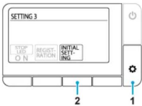 SETTING 3 STOP LED ON REGIST- RATION INITIAL SETT- ING 2 1