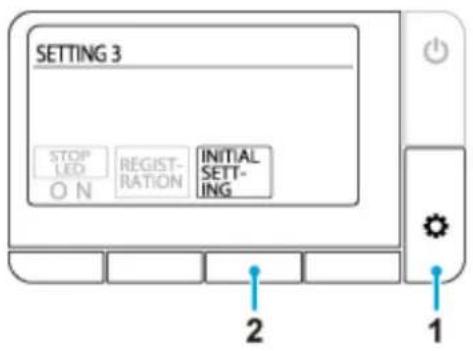 SETTING 3 STOP LED ON REGIST- RATION INITIAL SETT- ING 2 1