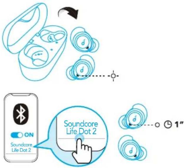 soundcore Life Dot 2 - Associazione Bluetooth con il dispositorio - 1