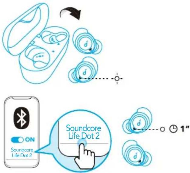 soundcore Life Dot 2 - Couplage Bluetooth avec votre appareil - 1