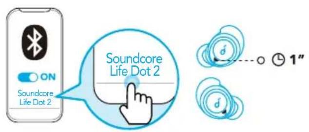 soundcore Life Dot 2 - 与您的蓝牙设备进行配对 - 2