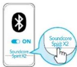 soundcore Spirit X2 - Vzpostavljanje povezave prek funkcije Bluetooth z vašo napravo - 4