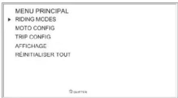 TRIUMPH Speed Triple 1050 RS (2021) - Menu principal - 1