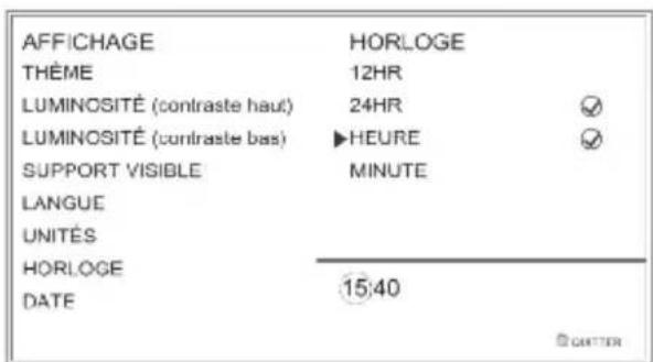 TRIUMPH Speed Triple 1050 RS (2021) - Configuration de l'affichage - Régler l'horloge - 1