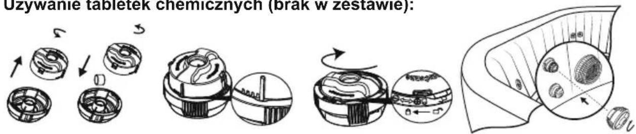 BESTWAY LayZSpa 60033 - Używanie tabletek chemicznych (brak w zestawie): - 1