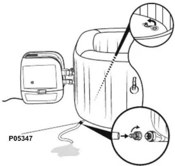 BESTWAY LayZSpa 60033 - DRAINING THE SPA - 2