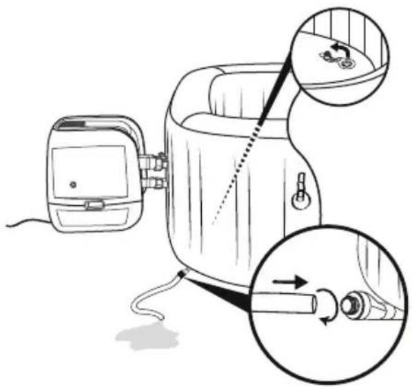 BESTWAY SaluSpa 60076 - DRAINING THE SPA - 2