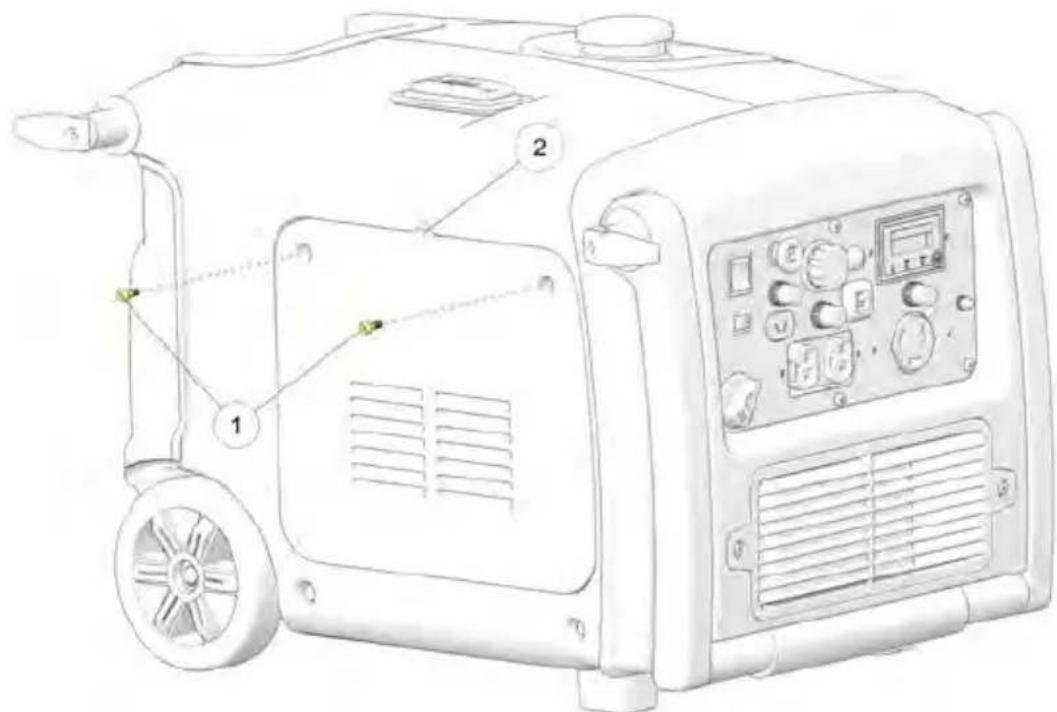 POLARIS P3200iE (2020) - RETRAIT DU COUVERCLE D'ENTRETIEN - 1