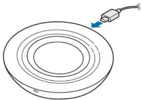 SAMSUNG EPP3105 - Conectați încărcătorul de priză la încărcătorul wireless. - 2