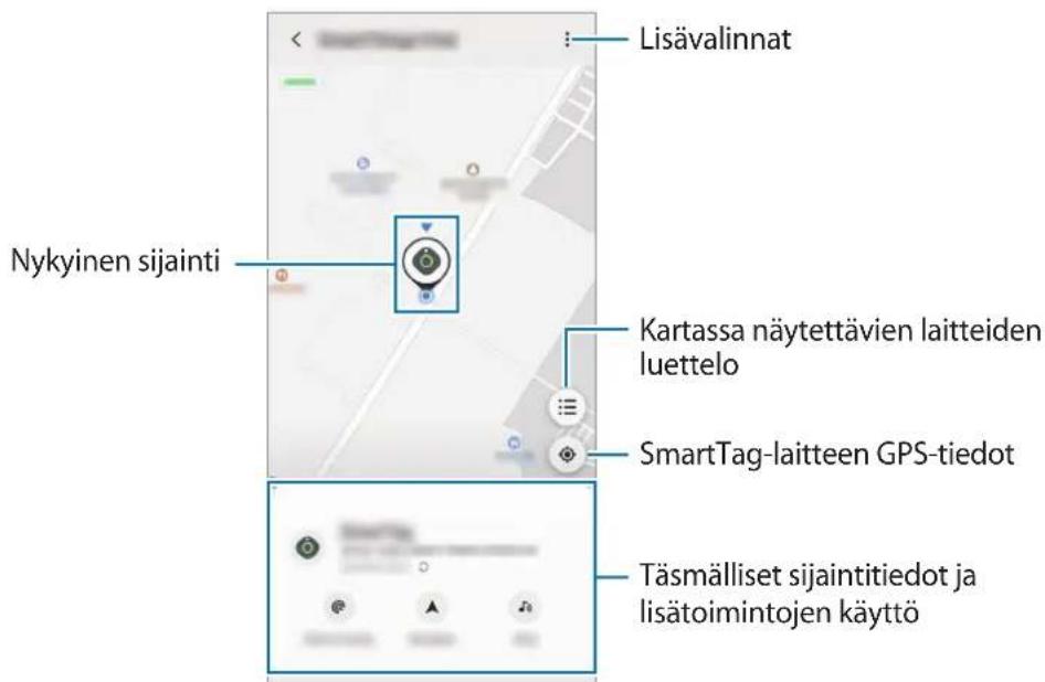 SAMSUNG EIT5300 - SmartTag-laitteen sijainnin tarkasteleminen - 2