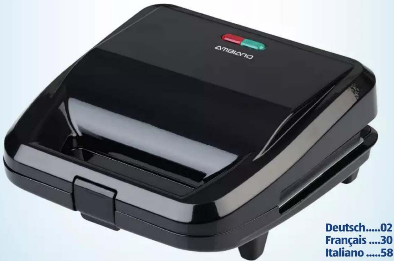 Ambiano GTSFSM01 - Appareil à croque-monsieur 2 en 1 | Sandwich-maker 2 in 1 - 1