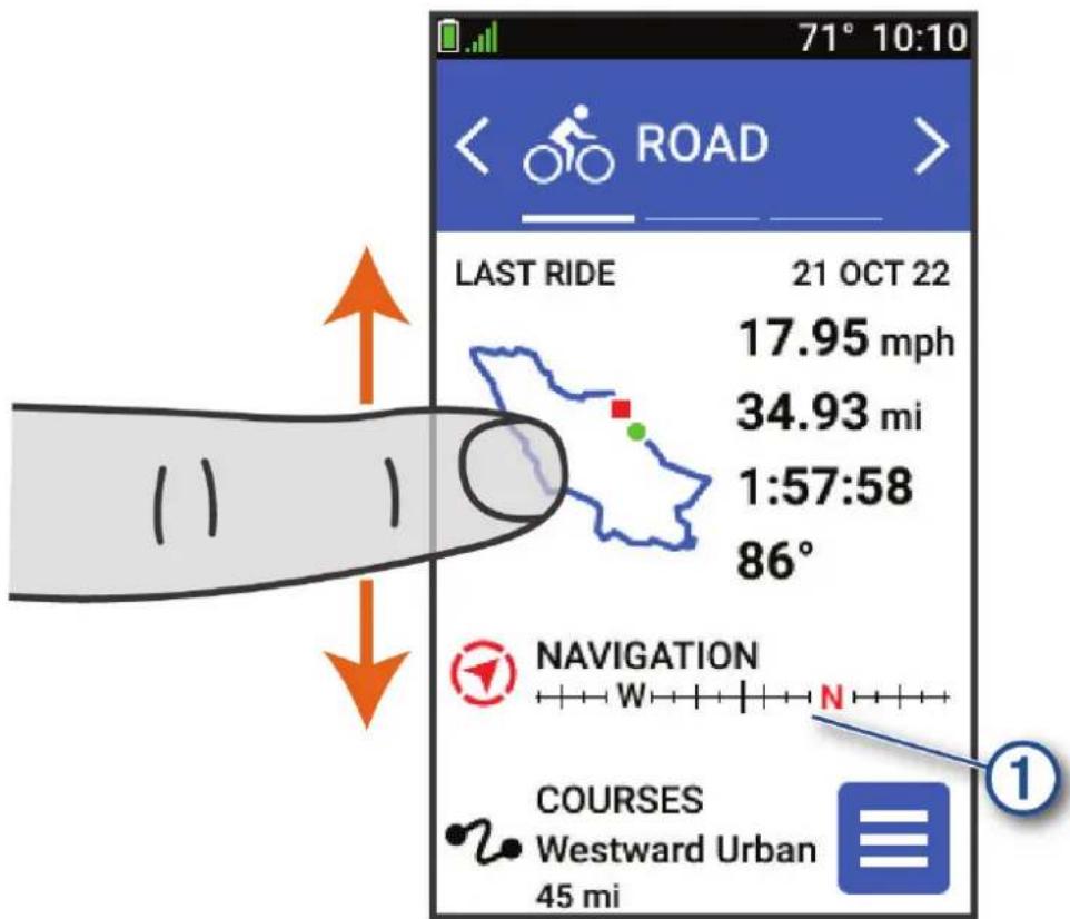 GARMIN Edge Explore 2 - Affichage des résumés de widget - 1