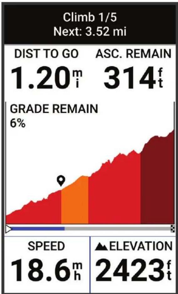 GARMIN Edge Explore 2 - Utilisation du climbpro - 1