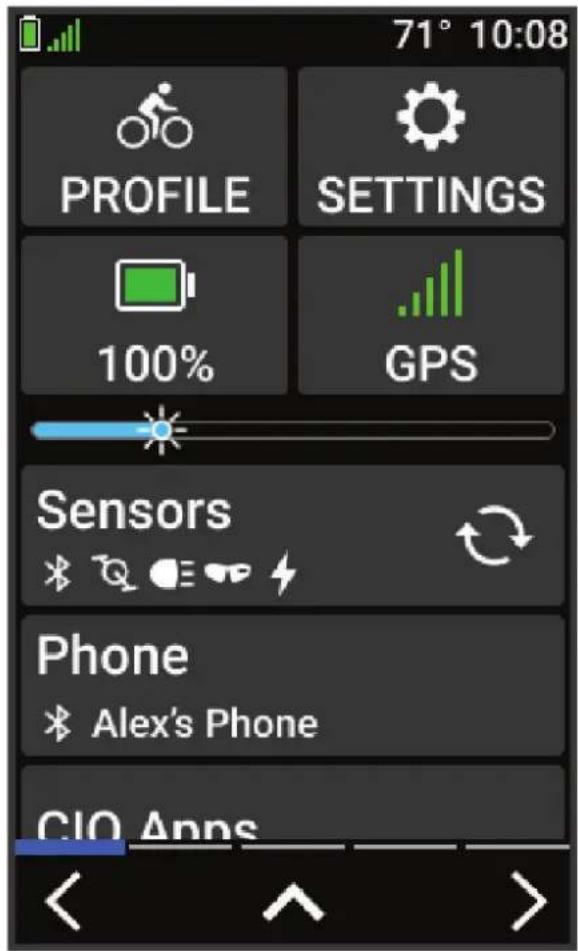 GARMIN Edge Explore 2 - Affichage des widgets - 1