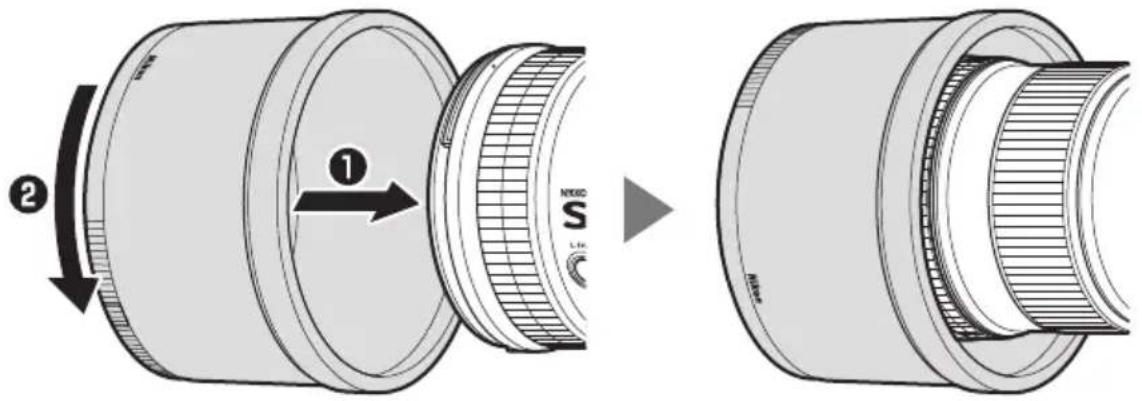 NIKON NIKKOR Z 400mm f4.5 VR S - Fixation du parasoleil - 2