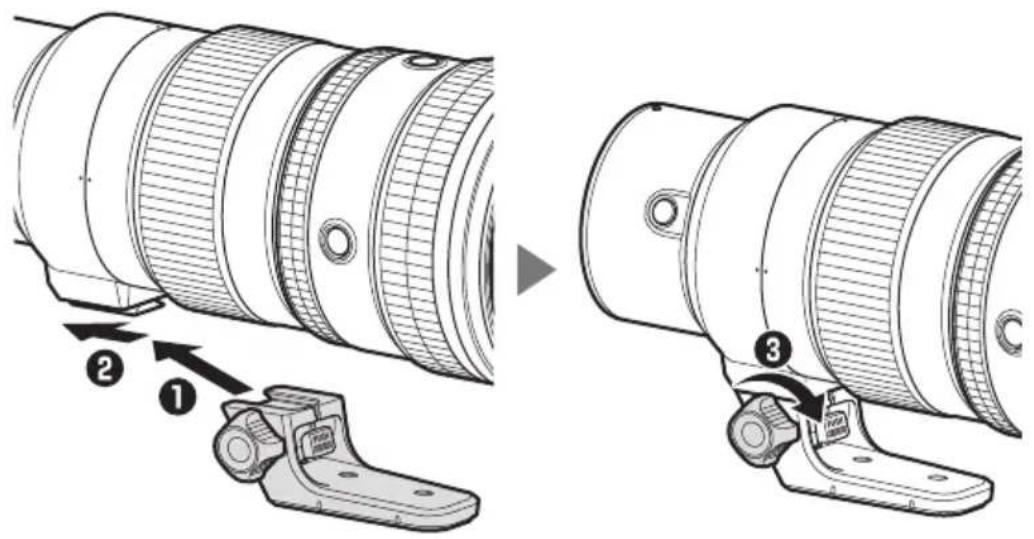NIKON NIKKOR Z 400mm f4.5 VR S - Fixation du collier pour trépied - 1