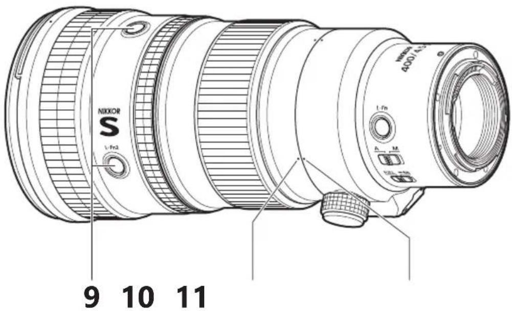 NIKON NIKKOR Z 400mm f4.5 VR S - Contacts du microprocesseur - 1