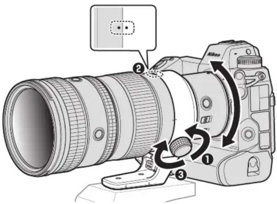 NIKON NIKKOR Z 400mm f4.5 VR S - Rotation de l'appareil photo - 1