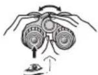 NIKON Prostaff P7 - Aanpassing van de dioptrie (Het uitbalanceren van hetrecht en linker gezichtsveld) - 1