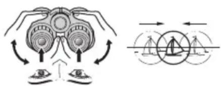 NIKON Prostaff P7 - Ajuste de la distancia entre pupilas - 1