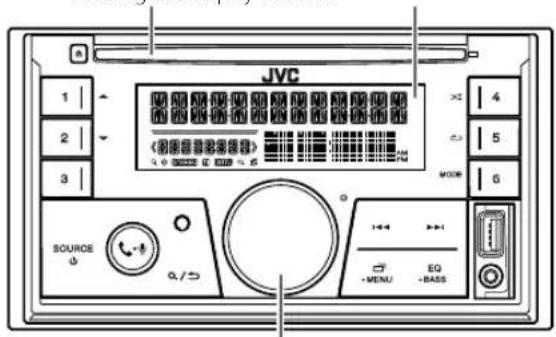 JVC KWX850BT - Faceplate - 1