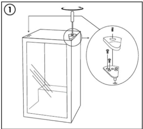 DANBY DWC93BLSDBR1 - INSTRUCTIONS DE REVERSION DE PORTE - 1