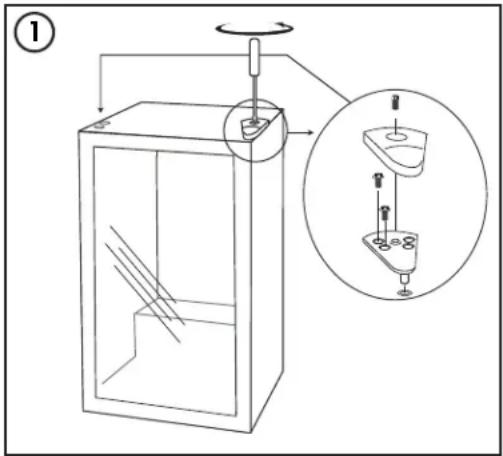 DANBY DWC93BLSDBR1 - INSTRUCCIONES DE REVERSIÓN DE LA PUERTA - 1