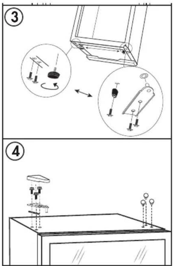 Technical diagram illustrating a mechanical assembly process with labeled steps and component illustrations