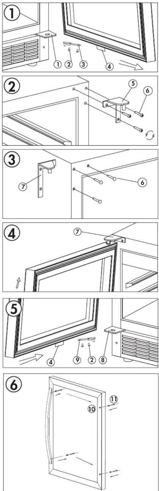 DANBY DBC057A1BSS - INSTRUCTIONS D'INVERSION DE PORTE - 1