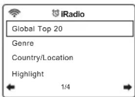 SANGEAN WFR39 - Menu webradio - 2
