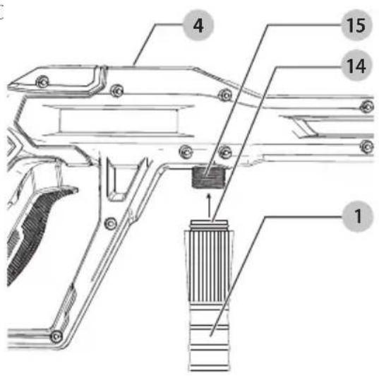 Craftsman CMEPW1700 - Fixer le tuyau à haute pression (Fig. C, D) - 1