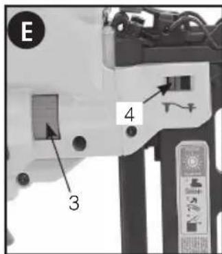 Porter-Cable PCC792 - AJUSTE DE LA PROFUNDIDAD (FIG. E) - 1