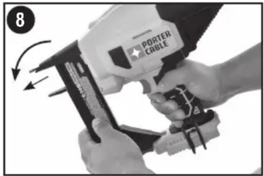 Porter-Cable PCC791 - CLEARING A JAMMED STAPLE (FIG. 8) - 1